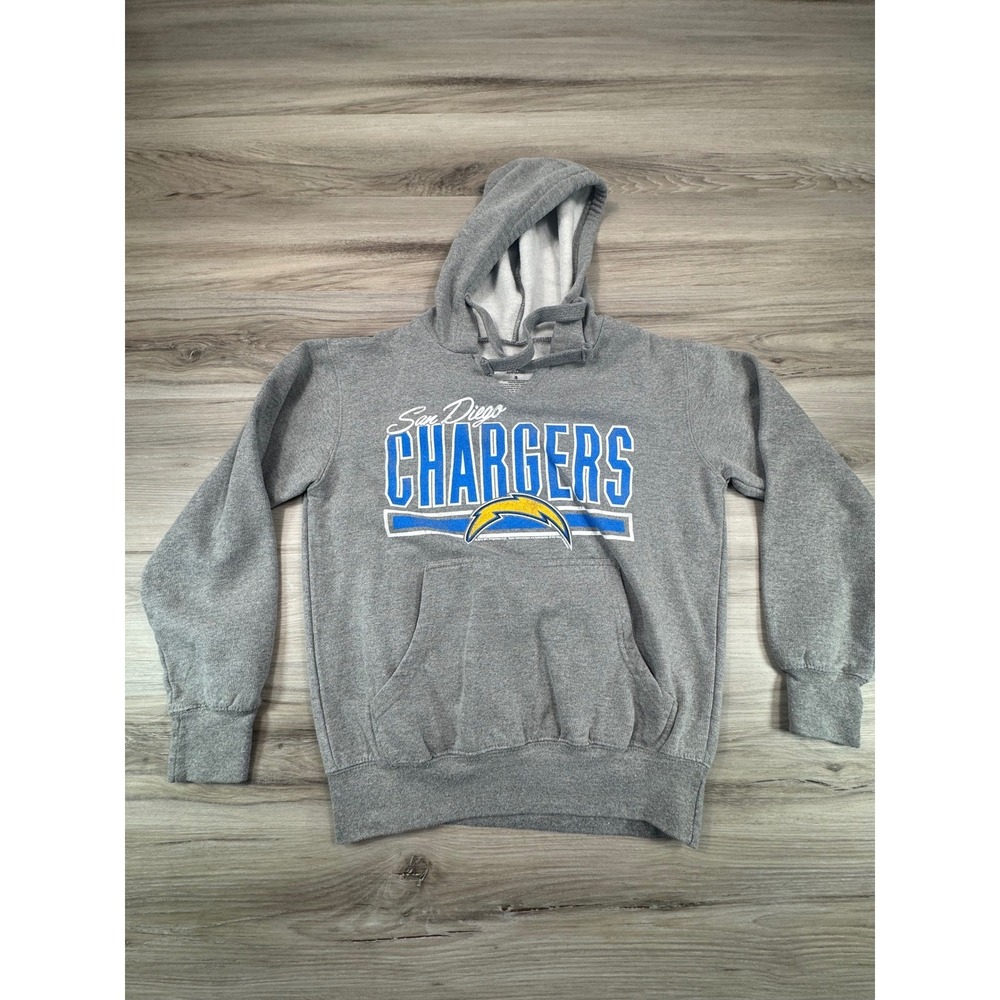 Vintage San Diego Chargers NFL Team Apparel Hoodie Gray Small 2014 San Diego